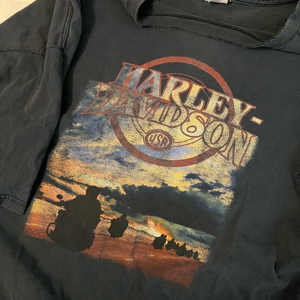 Harley-Davidson Black and Orange Tee